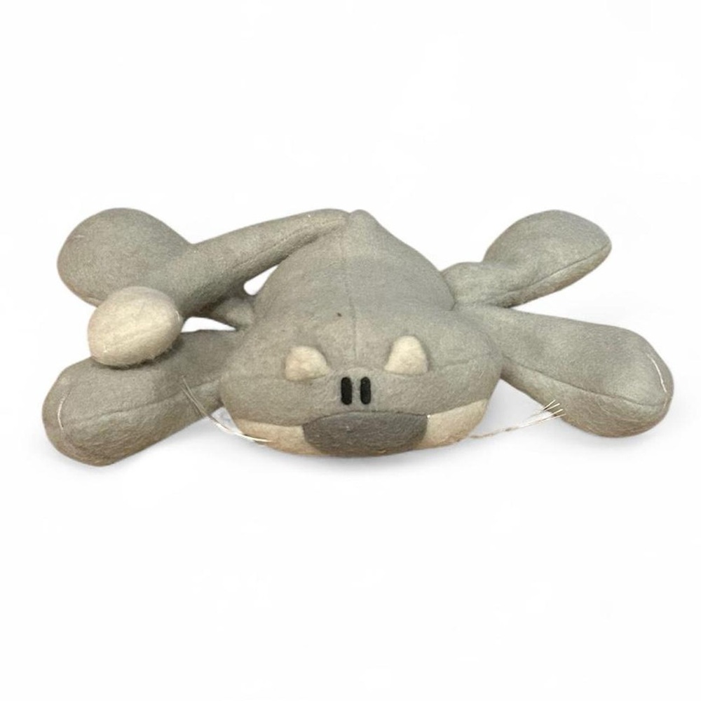 Vintage 80s Hallmark Cat Plush Toy - Gray and White